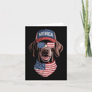 Merica Gsp Hund 4. Juli US-amerikanische Flagge US Karte