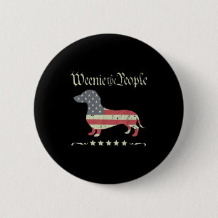 Merica Hund Dachshund Vintage Weenie das Volk Button