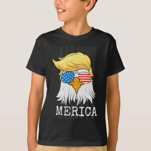 Merica Ld Adler 4. Juli Trump Amerikanische Flagge T-Shirt