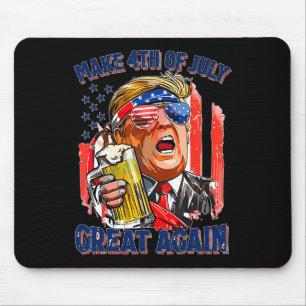 Merica macht 4. Juli wieder groß Männer trinken B Mousepad