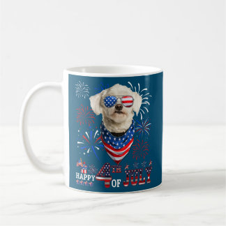 Merica Malteser Hund Sonnenbrille 4. Juli Amerikan Kaffeetasse