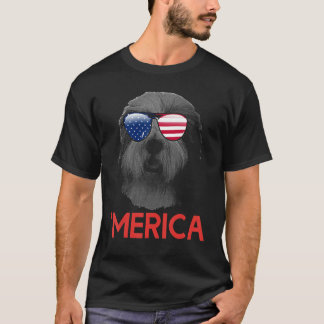Merica Old English Sheepdog American Flag 4. J T-Shirt