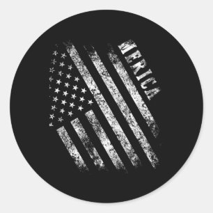 Merica Patriot Amerikanische Flagge Usa 4. Juli Ge Runder Aufkleber