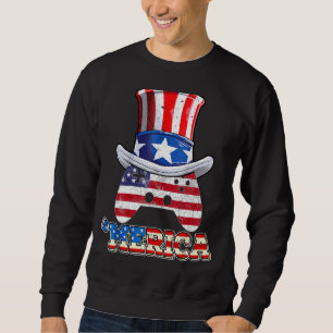 Merica Patriotic American 4. Juli Video Gamer Sweatshirt