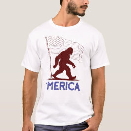 "Merica, Patriotic Bigfoot T-Shirt