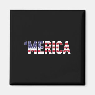 Merica - Patriotische Flagge USA Vereinigte Staate Magnet