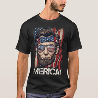 Merica! Patriotischer Abraham Lincoln T-Shirt