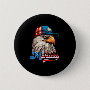 Merica - Patriotischer amerikanischer Adler der Fr Button