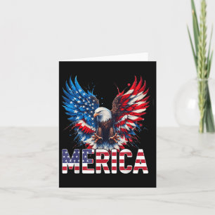 Merica - Patriotischer amerikanischer Adler der Fr Karte