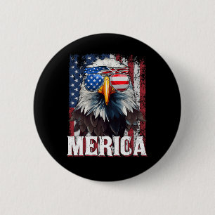 Merica - Patriotischer Usa-Adler Der Freiheit - 4. Button