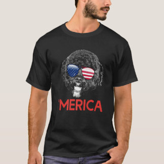 Merica Portugiesischer Wasserhund Amerikanische Fl T-Shirt