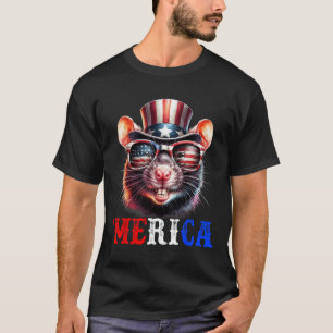 Merica Ratte Patriotisch 4. Juli Lustig Kinder Män T-Shirt