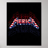 Merica Rock Sign 4. Juli Vintage amerikanische Fla