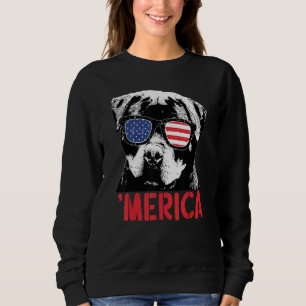 Merica Rottweiler Dog American Flag Sonnenbrille 4 Sweatshirt
