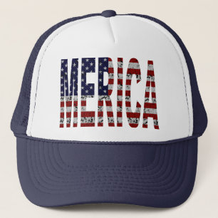 'MERICA - Schmutz USA-Flagge Truckerkappe