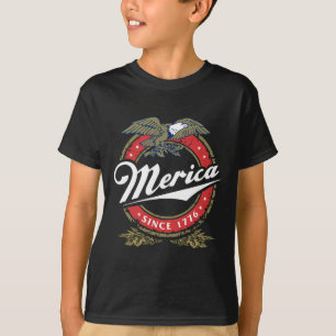 Merica Seit 17761 American Byld Eagle Mullet Star T-Shirt