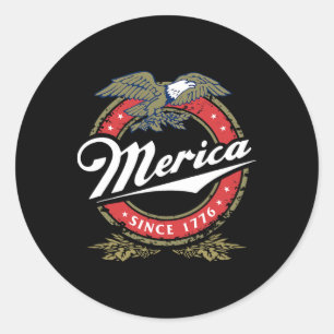 Merica Seit 17761 Amerikanischer Ld Adler Mullet S Runder Aufkleber