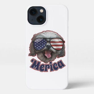 Merica Shih Tzu America Flag USA Dog Lover iPhone 13 Hülle