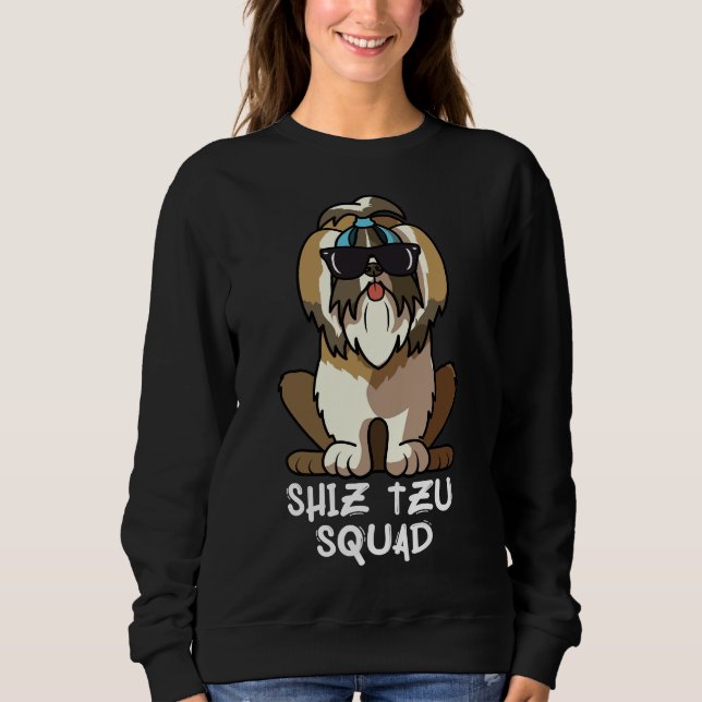 Merica Shih Tzu Dog Mama Dog Vater Liebe R Sweatshirt (Vorderseite)