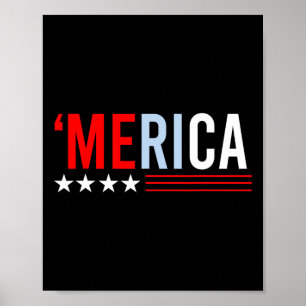 Merica Shirt für Männer Kinder Jungen Mädchen USA Poster