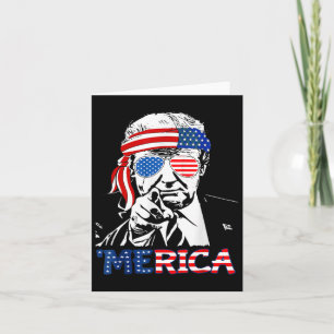 Merica Shirt glücklich 4. Juli Amerika Trump Ameri Karte