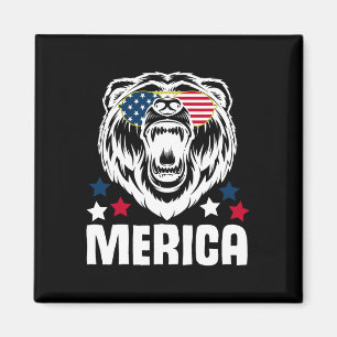 Merica Sonnenbrille 4. Juli Amerikanische Flagge B Magnet