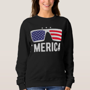 Merica Sonnenbrille 4. Juli Amerikanische Flagge K Sweatshirt