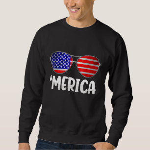 Merica Sonnenbrille 4. Juli Jungs Mädchen Männer F Sweatshirt
