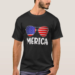 Merica Sonnenbrille 4. Juli Jungs Mädchen Männer F T-Shirt