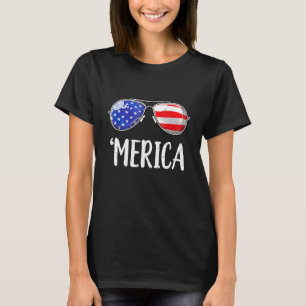 Merica Sonnenbrille 4. Juli Männer Frauen USA Amer T-Shirt