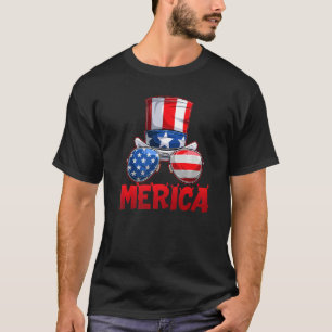 Merica Sonnenbrille 4. Juli Patriotische Männer Fr T-Shirt