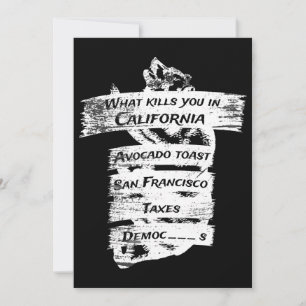 Merica Spaß America USA Funny California Einladung
