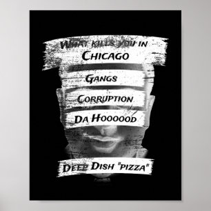 Merica Spaß America USA Funny Patriotism Chicago Poster