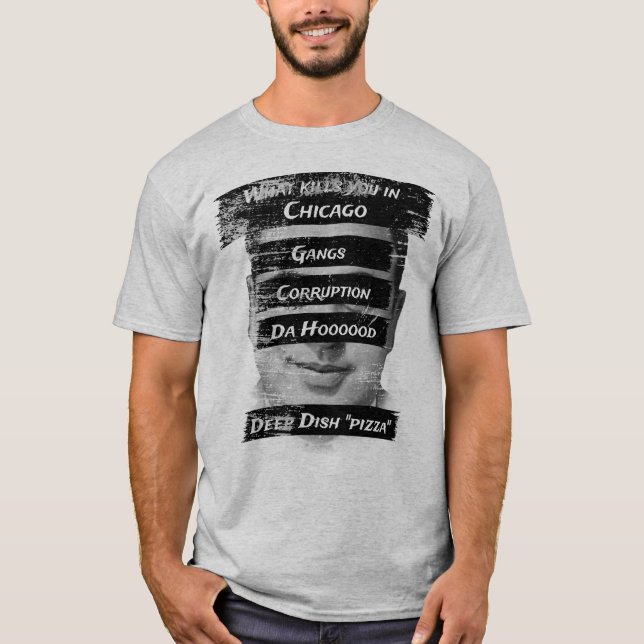 Merica Spaß America USA Funny Patriotism Chicago T-Shirt (Vorderseite)