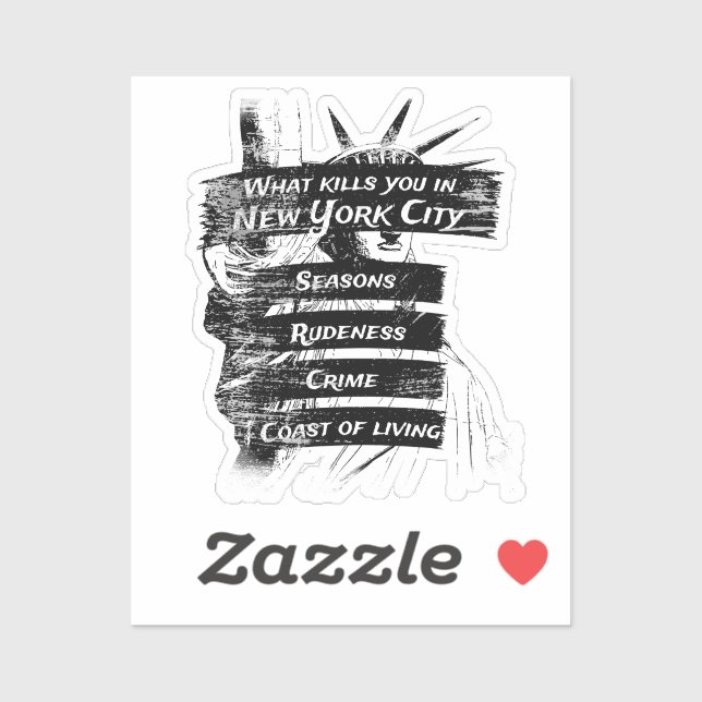 Merica Spaß America USA Funny Patriotism New York Aufkleber (Blatt)