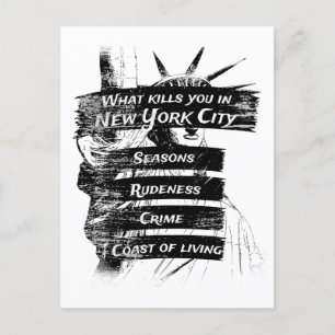 Merica Spaß America USA Funny Patriotism New York Postkarte