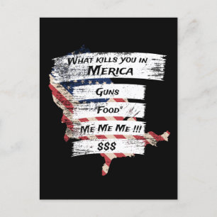 Merica Spaß America USA Funny Patriotism Postkarte