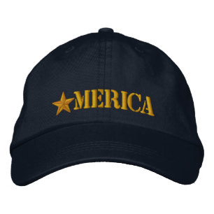 Merica Star Bestickte Baseballkappe