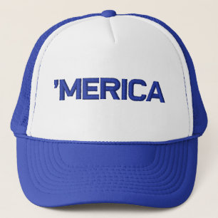 'MERICA Stich-Ähnlicher Hut (blau) Truckerkappe