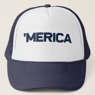 'MERICA Stich-Ähnlicher Maschen-Fernlastfahrer-Hut Truckerkappe