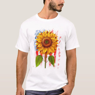 Merica Sunflower American T-Shirt