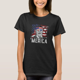 Merica Theodore Roosevelt 4. Juli American Fla T-Shirt