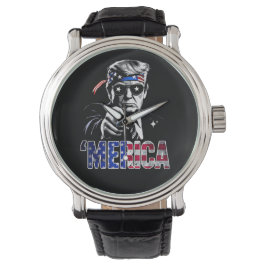 Merica Trump American Flag USA Armbanduhr