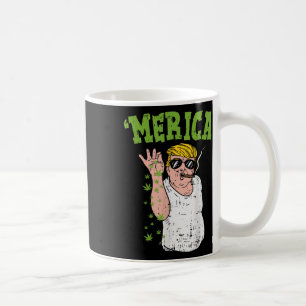 Merica Trump Bae Rauchen Weed Funny Stoner Geschen Kaffeetasse