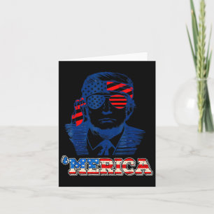 Merica Trump Frohes 4. Juli Trump Amerikanische Fl Karte