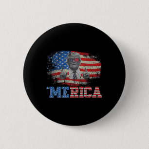Merica Trump glücklich über den 4. Juli Trump - Am Button
