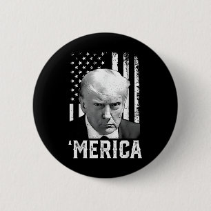 Merica Trump glücklich über den 4. Juli Trump - Am Button
