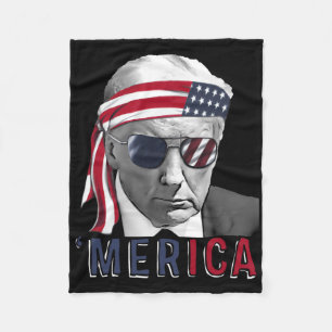 Merica Trump glücklich über den 4. Juli Trump - Am Fleecedecke
