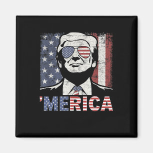Merica Trump glücklich über den 4. Juli Trump - Am Magnet