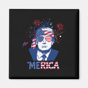 Merica Trump glücklich über den 4. Juli Trump - Am Magnet